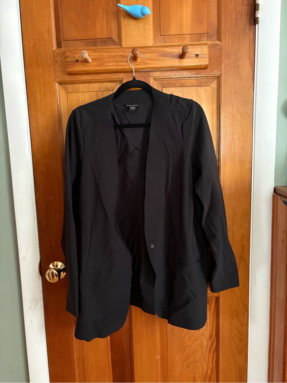 Athleta Black Open-Front Blazer